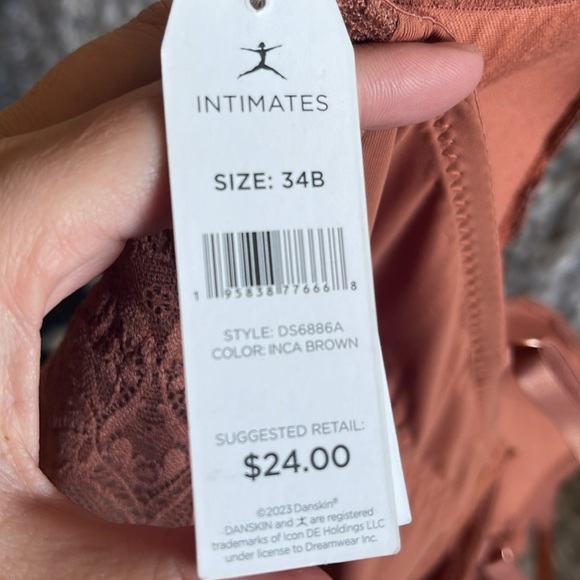 Danskin Brown Corset Bra with Structured Cups - Picture 8 of 8